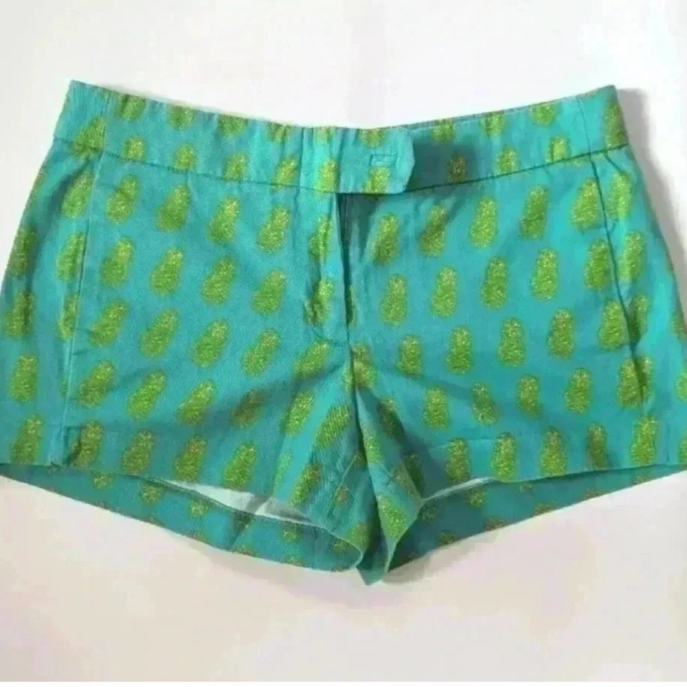 J Crew Factory Shorts with Pineapple-Print Size 4